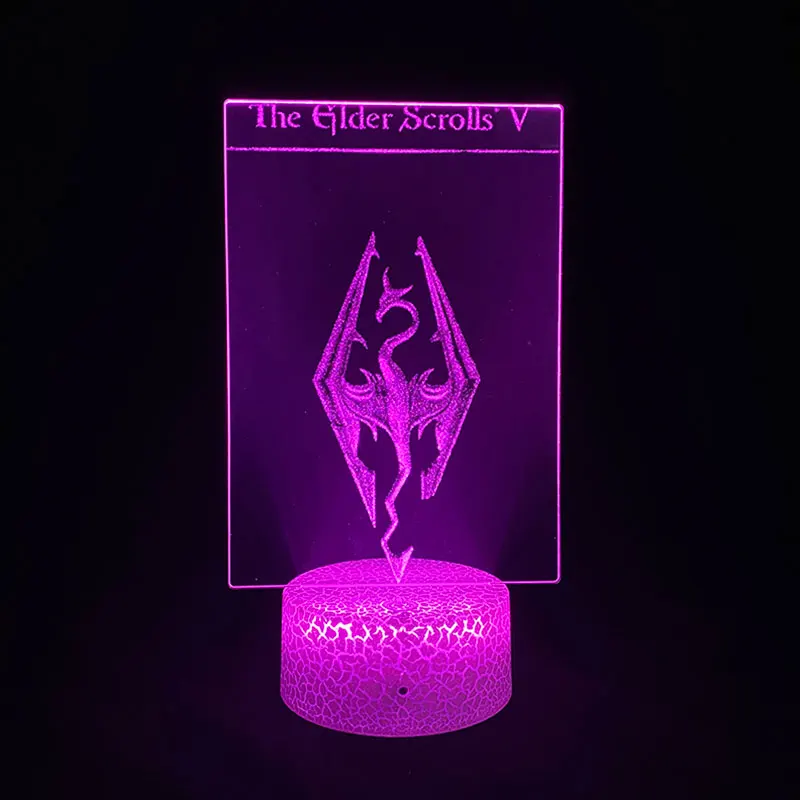 Светильник лавовый с игровым логотипом The Elder Scrolls V Skyrim USB ночник RGB | Освещение