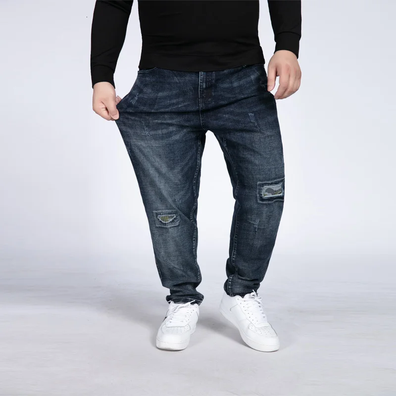 Мужские джинсовые брюки 12XL 10XL 8XL 52 50 2020 новый тонкий светильник джинсы бизнес