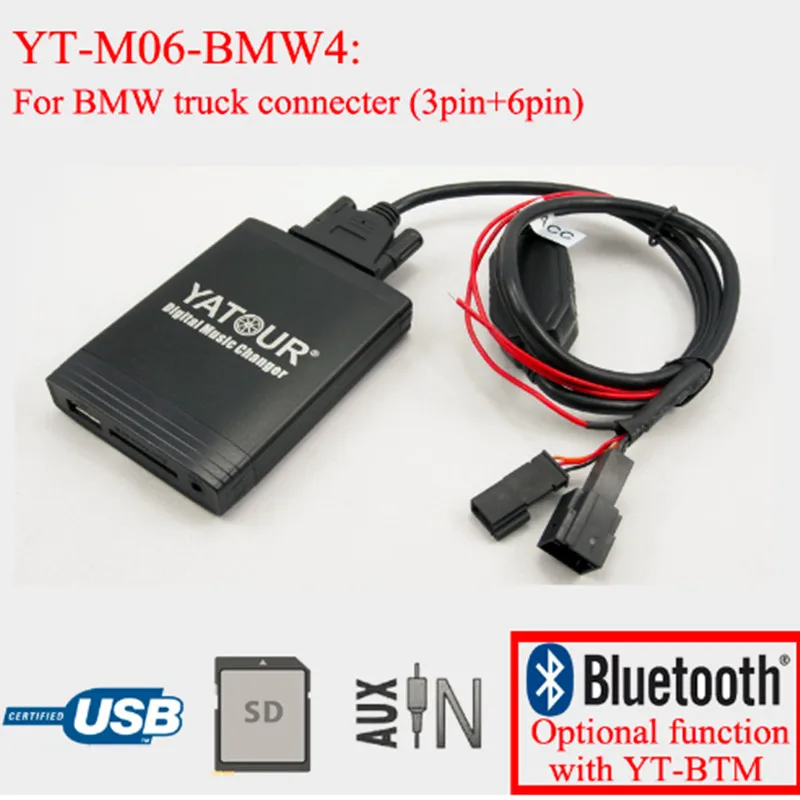 Новый цифровой СD адаптер Yatour автомобильный стерео USB bluetooth для BMW E46 E39 E38 X3 X5 E53 Z3 Z4 M3