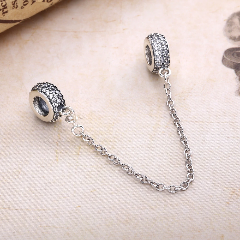 Moonmory Новое поступление S925 Стерлинговое Серебро паве вдохновение безопасная цепь