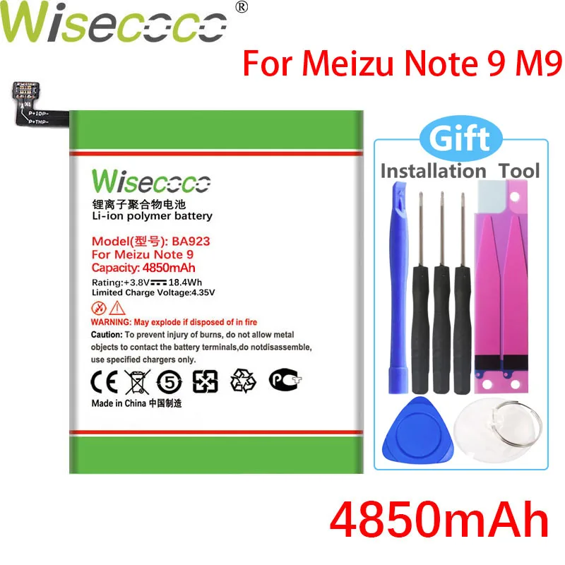 

Wisecoco BA923 4850mAh Battery For Meizu Note 9 M9 /M9 Note/M923Q M923H SmartPhone Battery Replace+ Tracking Number