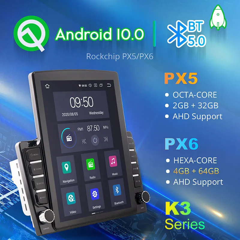 Android auto 9.7" Vertical Style Car Media Player GPS For Lifan X60 2011-2015 10 360 4*AHD Camera PX6 4+64G SPDIF Radio | Автомобили и