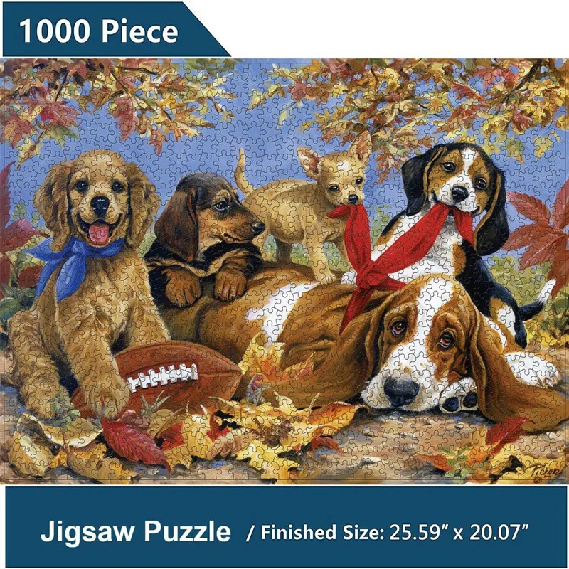 1000 Piece Jigsaw Puzzles For Adults Kids Intellectual Educational Game Difficult and Challenge/Cute Pet | Игрушки и хобби
