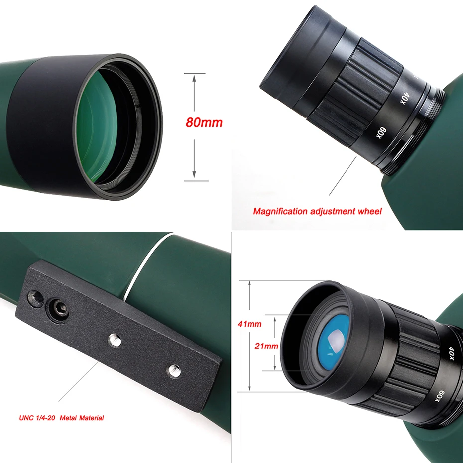 SVBONY SV28 Зрительная труба 20-60x80мм SV28 зум телескоп водонепроницаемый BAK4 призма FMC высокое качество новая версия F9308 для охоты