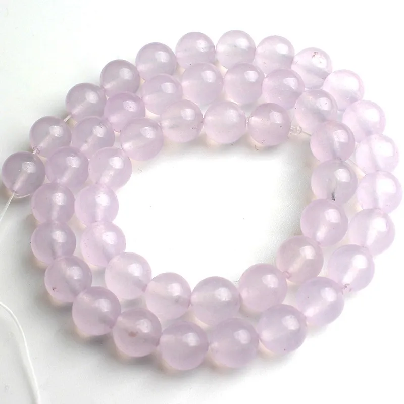 Круглые бусины фиолетового нефрита AAA + незакрепленные из натурального камня для