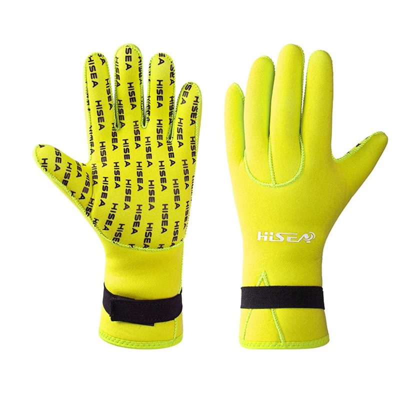 Однотонные теплые перчатки 3 мм с длинным крючком и петлей неопреновые для