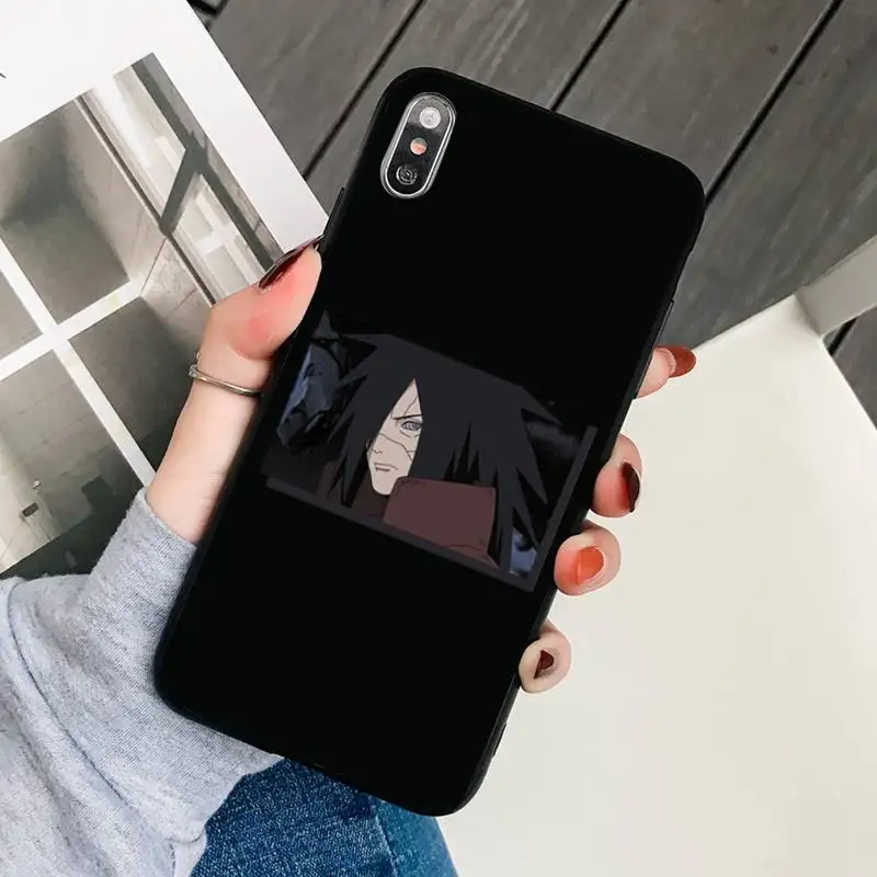

Naruto Illustration Phone Case Black For IphoneX XS 11 12 11/12Pro Max 5 5s SE 6 6s 7 8 Plus SE2020 Cases