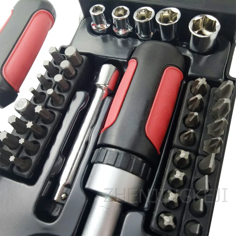 

Household Tools Ratchet Wrench Adjustable Wrench Repair Tool 40pc Short Handle Tool Set