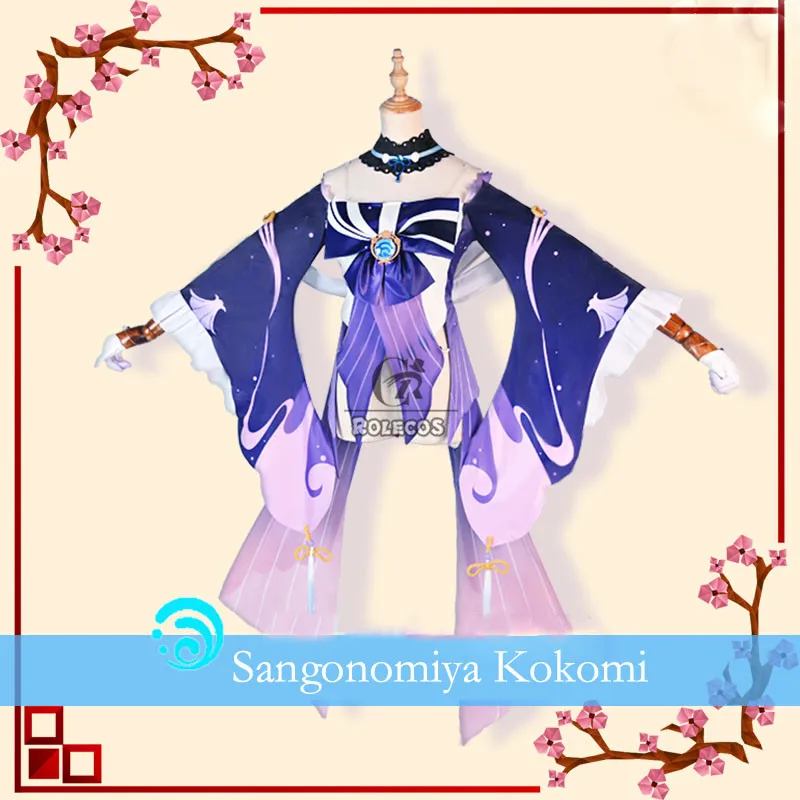 Костюм для косплея ROLECOS Game Genshin Impact Kokomi костюм Sangonomiya сексуальное женское платье