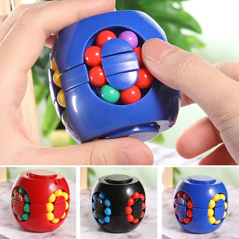 

Colorful Magic Cube Little Magic Bean Rotating Cube Kids Stress Relief Toy For Adults kids Plastic 5-7 12-15 years Mini Cube