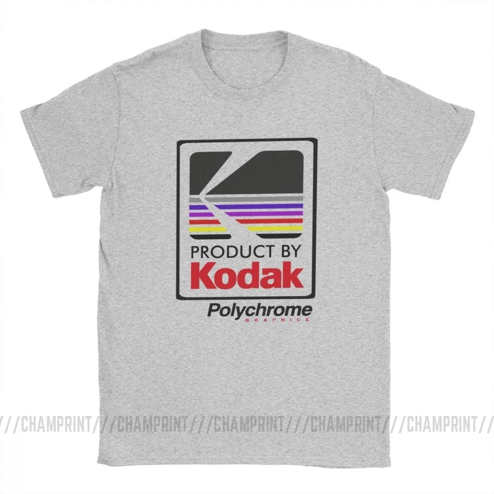 Серый Kodak Полихромная бомбардировщик Awesome Футболка мужская короткий рукав топы Классическая футболка хлопок Crewneck футболки - Цвет: Серый