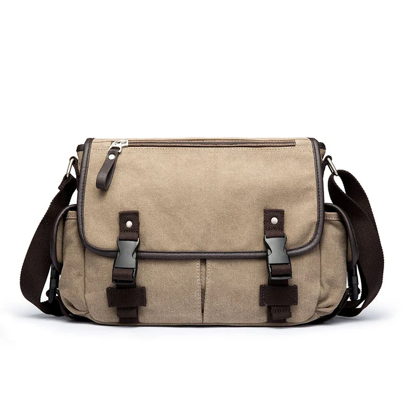 

Casual Canvas Messenger Bags Men Multi Pocket Shoulder Bags Men Crossbody Bag High Capacity Laptop Bag Bandolera Hombre 2021 New
