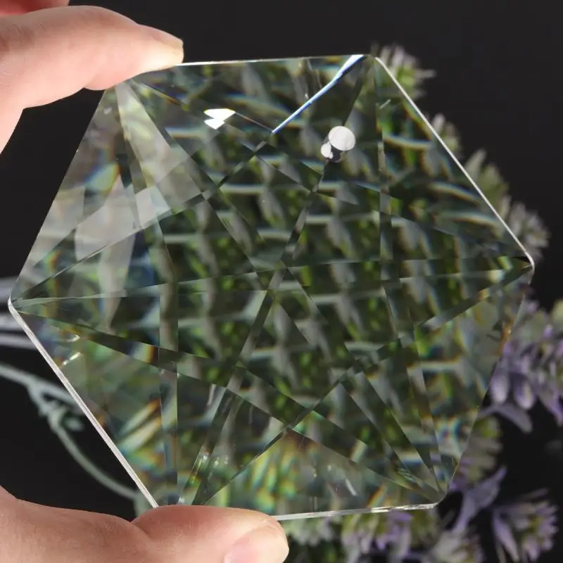 100mm Crystal Chandelier Large Prisms Pendant Glass Art Crystal Prism Pendant Chandelier Lamp Hanging Ornament DIY
