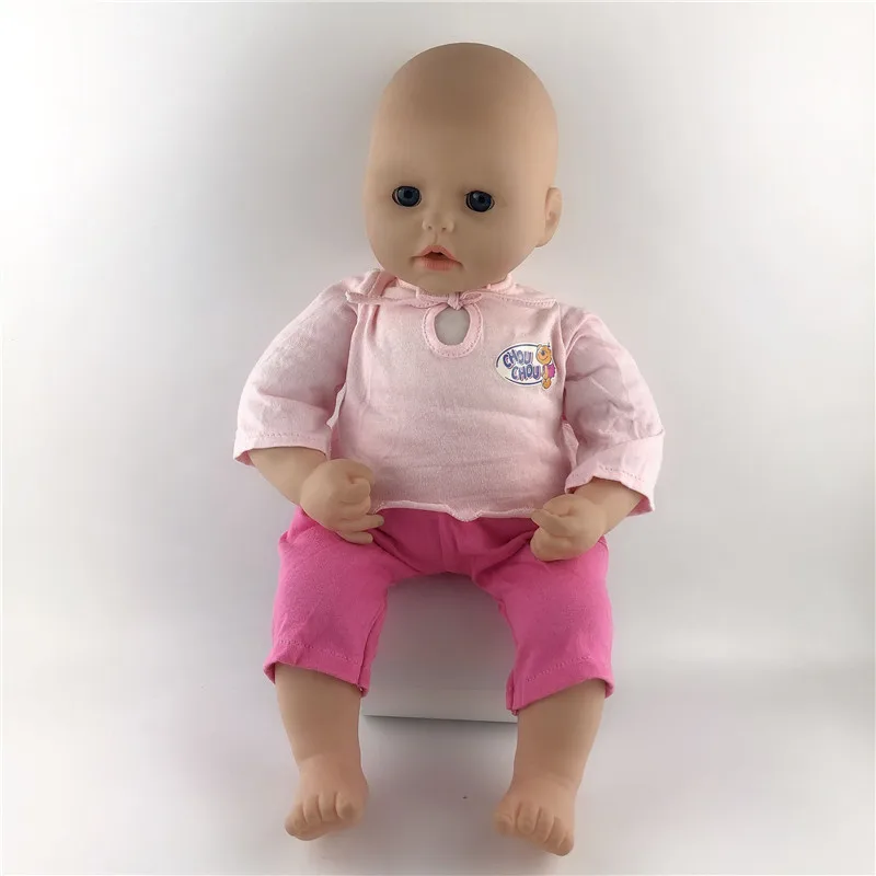 Розовый комбинезон + шапка комплект одежды для куклы подходит 46 см/18 дюймов