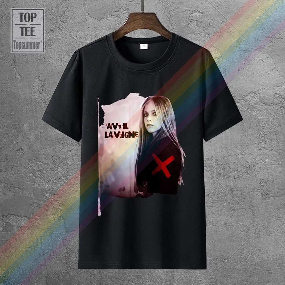 

Avril Lavigne T-Shirts Punk Rock Tshirt Hippie Goth Oversized Clothing Black Tee Shirt Gothic Emo T-Shirt