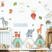 cartoon animal wall stickers for kids room bedroom decor aesthetic living room decal for furniture art wallstickers decoration