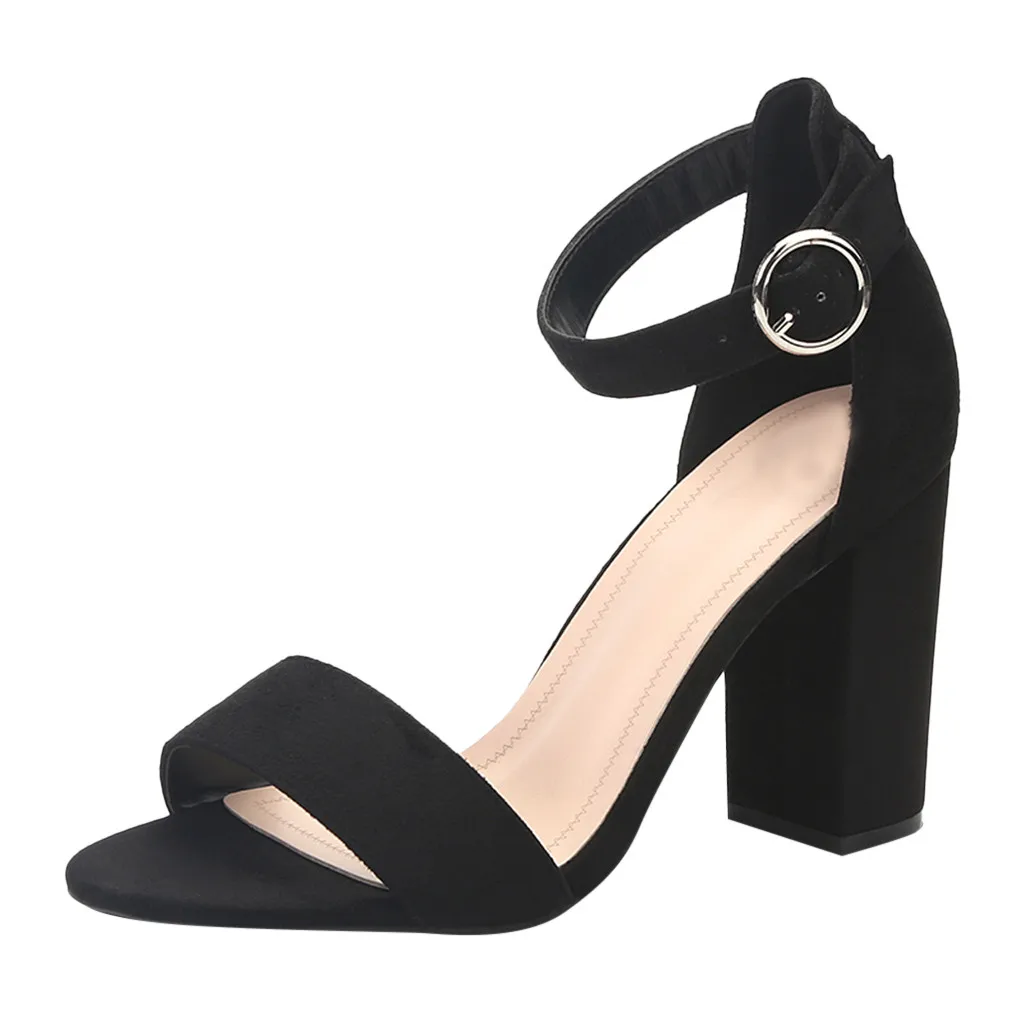 Пикантные женские туфли лодочки босоножки с пряжкой из дышащего материала