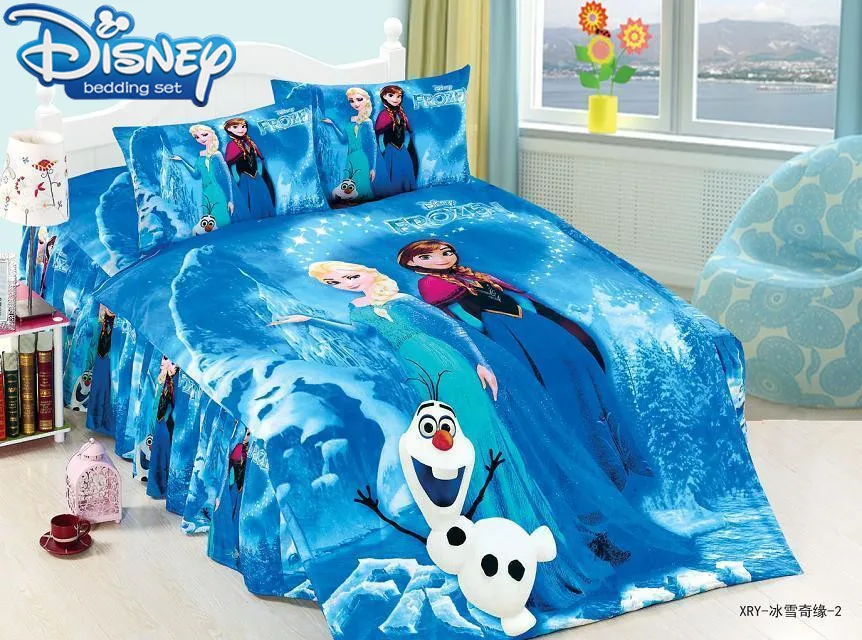 Комплект постельного белья для принцесс Холодное сердце Эльза и Анна простыни