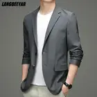 Топ класс Новый дизайнерский бренд Роскошный Повседневный Модный Элегантный Приталенный Смарт Мужской Блейзер пиджак элегантная мужская одежда 2022