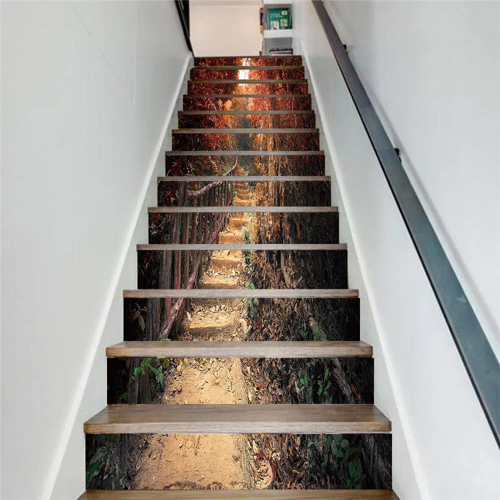 13 шт./компл. Hongye доска дорога 3D наклейки для лестницы украшение гостиной пвх