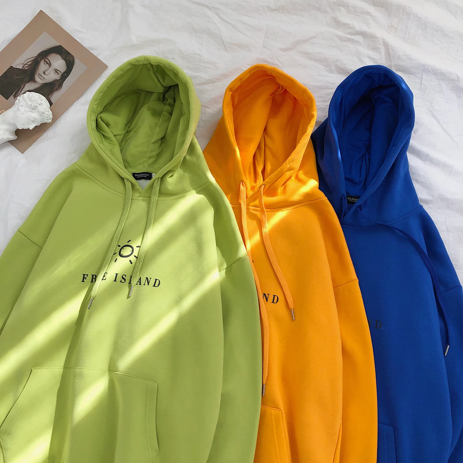 Разборчивого 2020 осень Дамский фуражку кофта со Размеры Толстовки с капюшоном