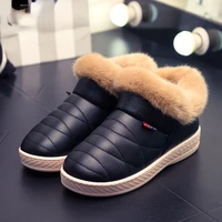 fur women winter shoes pu leather waterproof platform snow boots warm furry woman winter boots outside shoes soft ankle boot