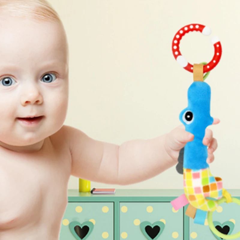 

Детские мягкие погремушки с мультяшными животными для детской кроватки