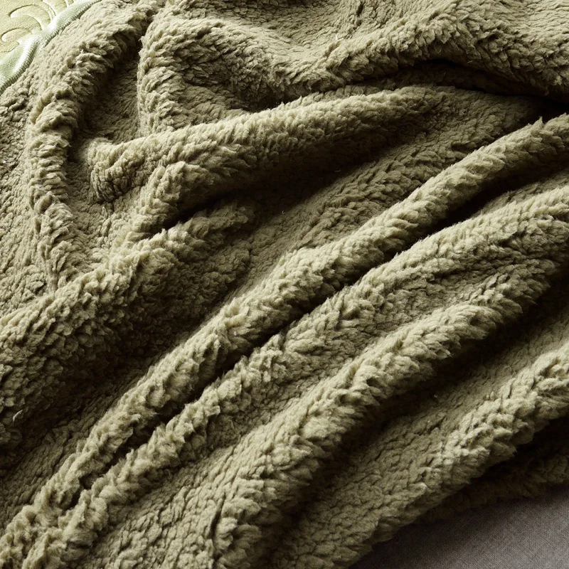 Роскошная мягкая тепловая фланеливая ткань одеяло на искусственном меху для