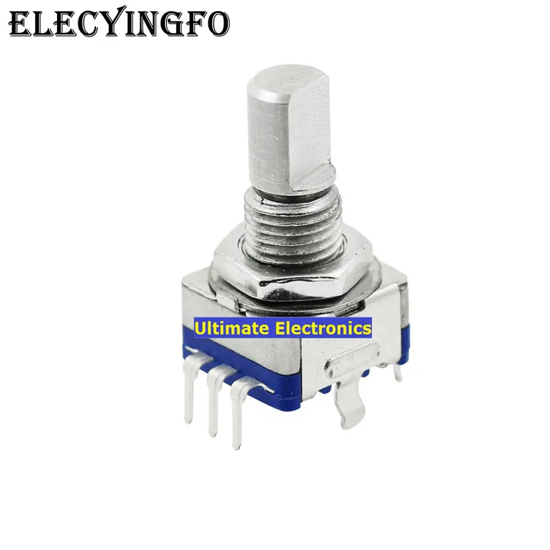 

2pcs Semicircular handle 15mm Encoder Switch Rotary Encoder EC11 Audio Digital Potentiometer with Switch 20-bit pulse 5 feet