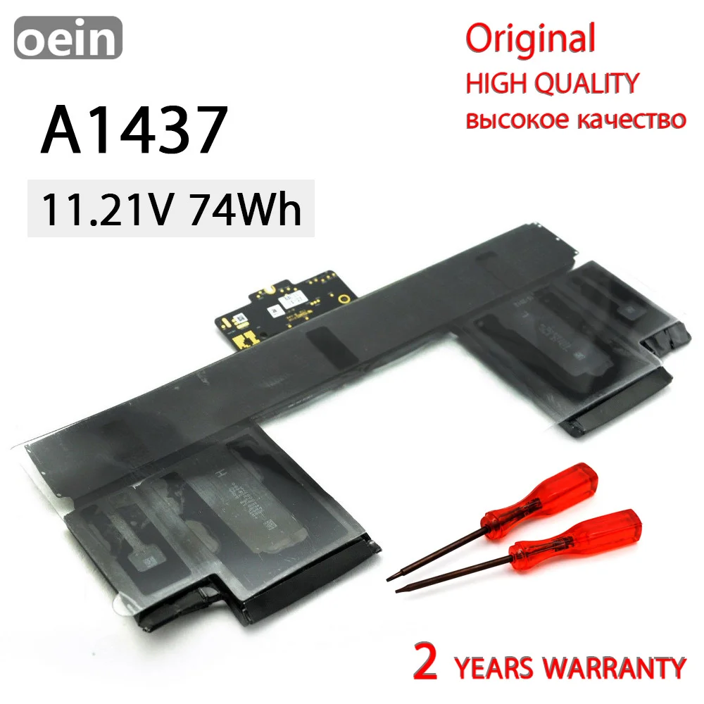 

Oein Genuine A1437 for APPLE MacBook Pro 13 "Retina A1425 (end of 2012) 020-7653-A 11.21V 74Wh laptop battery batteria