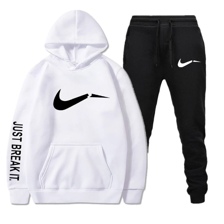 Новый модный бренд 2019 спортивная одежда теплый принт мужской спортивный костюм