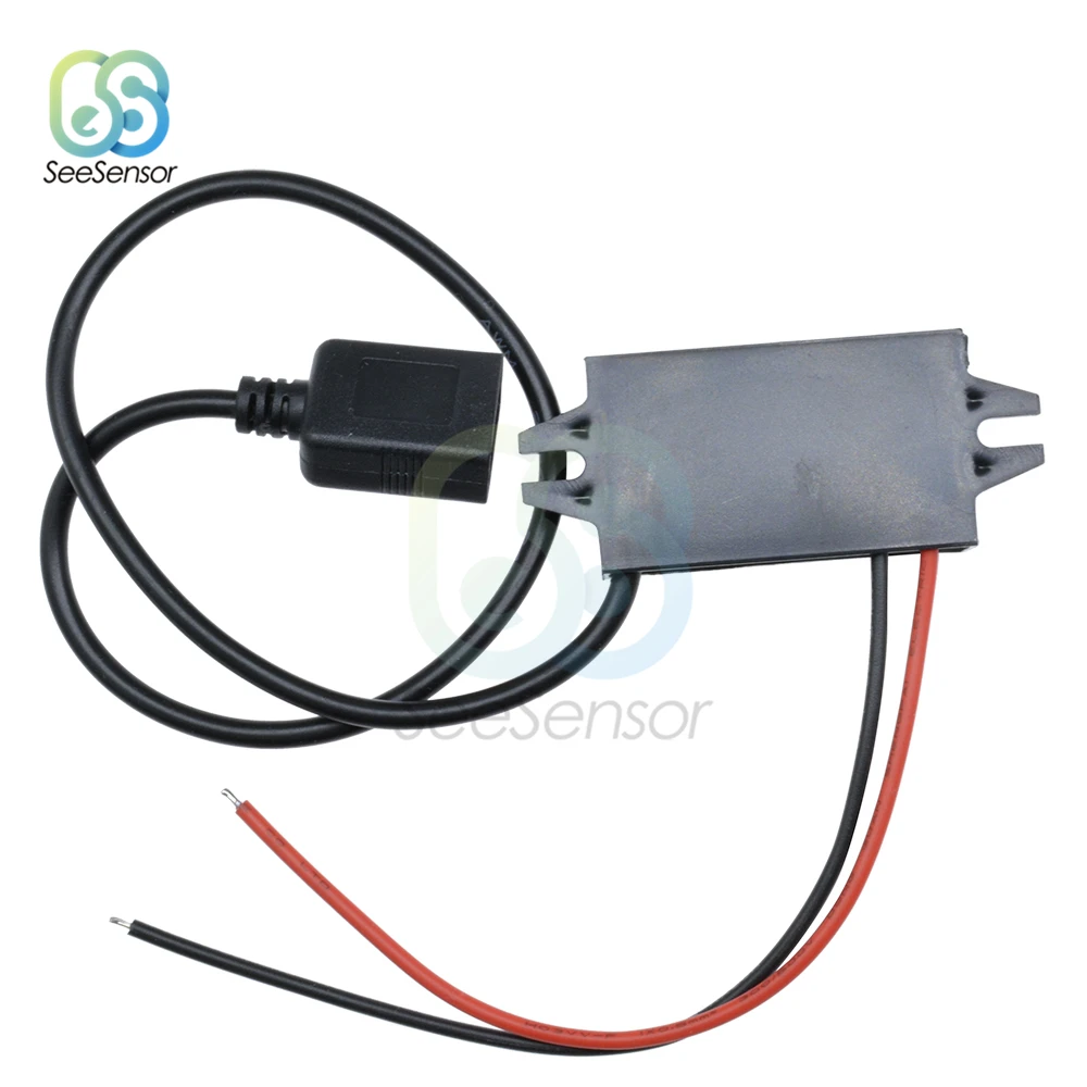 Автомобильный понижающий преобразователь Напряжения DC/DC 12 В в 5 3A 15 Вт USB