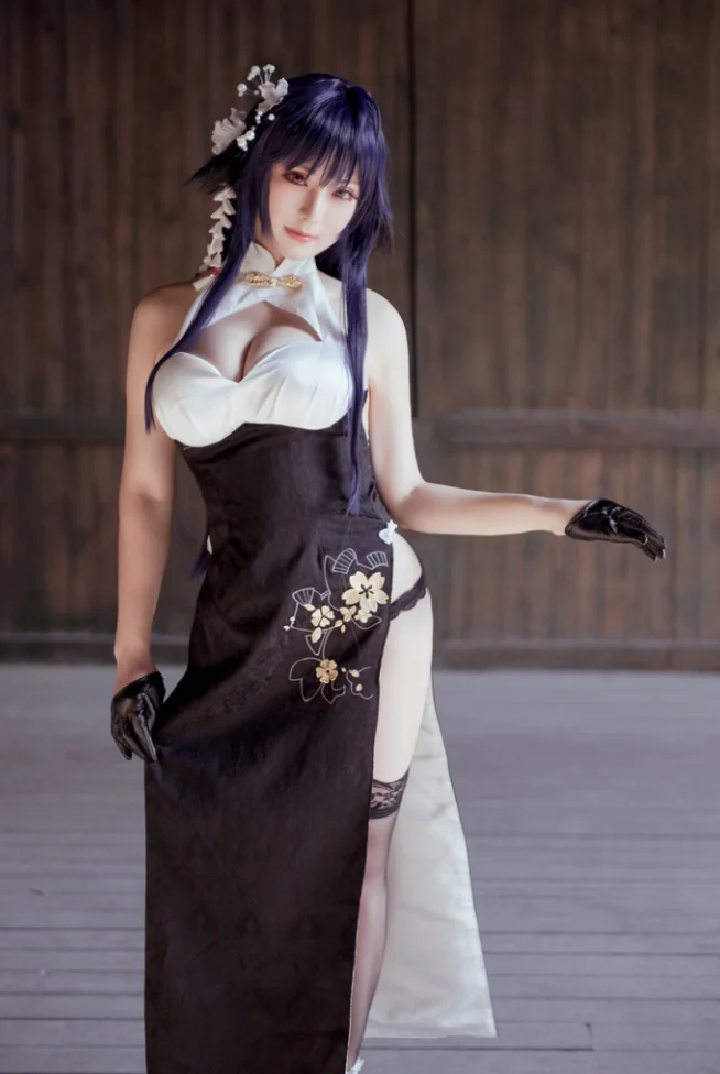 IJN Azuma Azur Lane Косплэй костюм Чонсам для косплея сексуальное платье Женский
