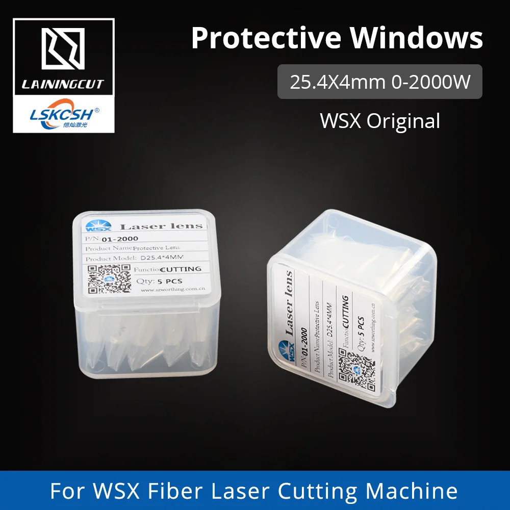 LSKCSH 10 шт./лот WSX оригинальные защитные стекла 25 4*4 мм линзы для Raytools HSG волоконная