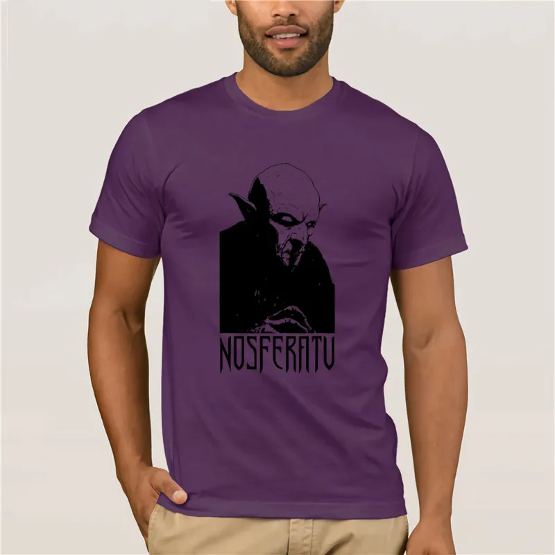 

100% Cotton brand men shirt Nosferatu Vampire Classic Horror Flick fashion summer T Shirt Dracula Black