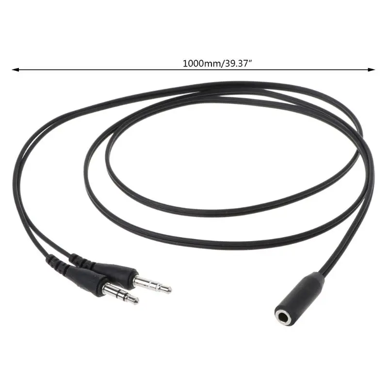 1 м 3 5 мм штекер Женский 2 сплиттер папа аудио адаптер для наушников кабель провод