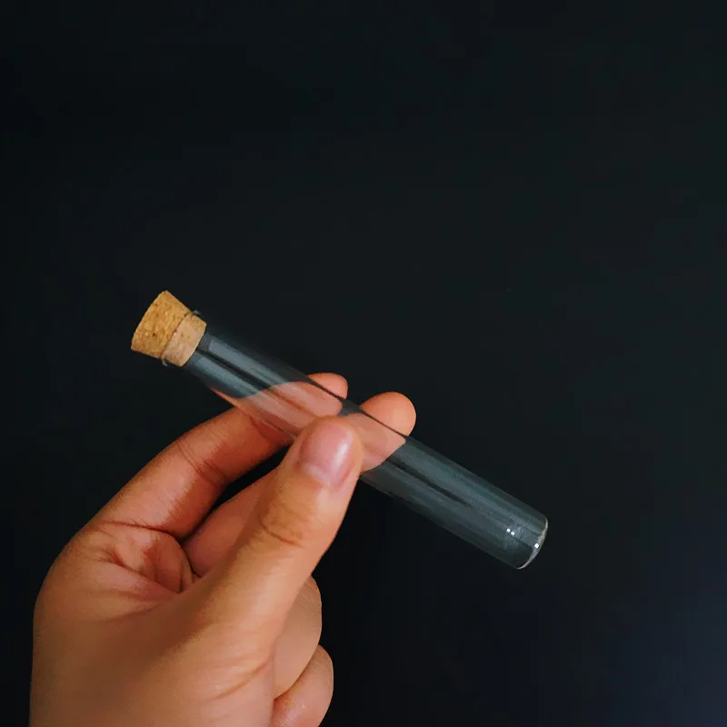 

48pcs/lot 15x100mm Flat Bottom Glass Test Tube With Cork Stoppers For School Laboratory Experiment