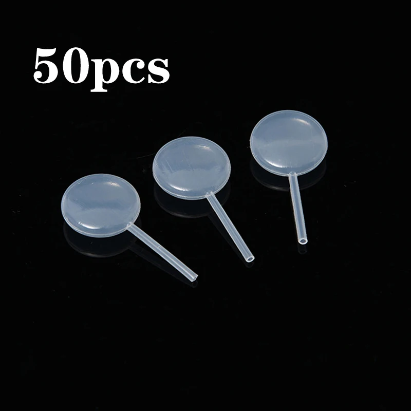 Round-50PCS Пипетки-капельницы для десерта, украшение для торта, цилиндрическое пластиковое украшение для кухни, аксессуары для ювелирных изделий, 50 шт., 4 мл - Цвет: Round-50PCS