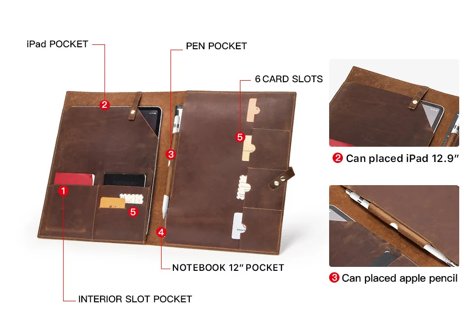 

Retro Horse Leather Folding Folio Case For iPad Pro 12.9 Business Men High Set British style Multifunction Samsung Tablet Case