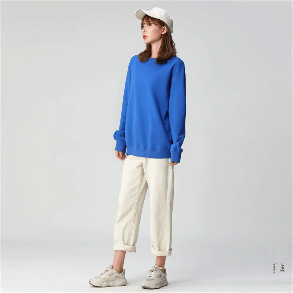 

Spring Autumn Thin Round Neck Sweater Women Casual Sweatshirt Female Full Sleeve Hoodies Leisure Streetwear Clothes