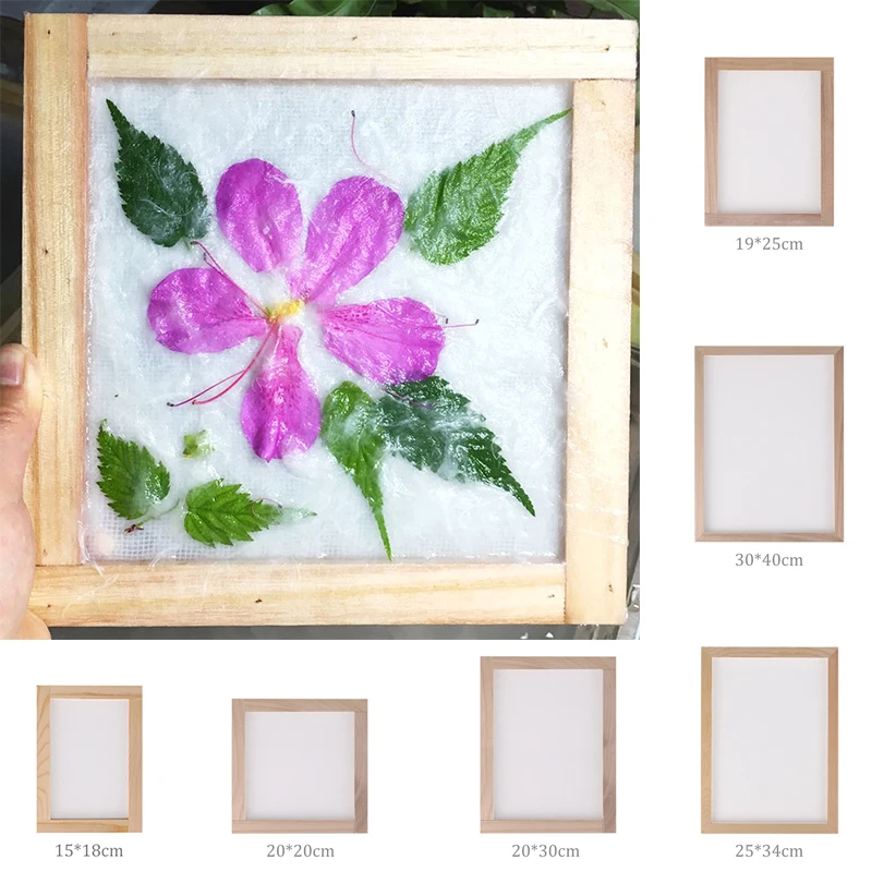 

Paper Making Mould Deckle Traditional DIY Craft Wooden Papermaking Screen Frame Kids Children DIY Dried Flowers Art Crafts
