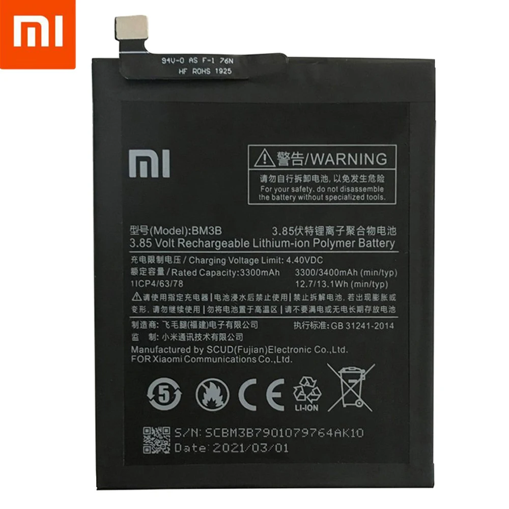 Bater&iacute;a de repuesto Original Xiao Mi BM3B, 100% Original, para Xiaomi MIX 2 2S, 3300mAh, alta capacidad, herramientas gratuitas-2