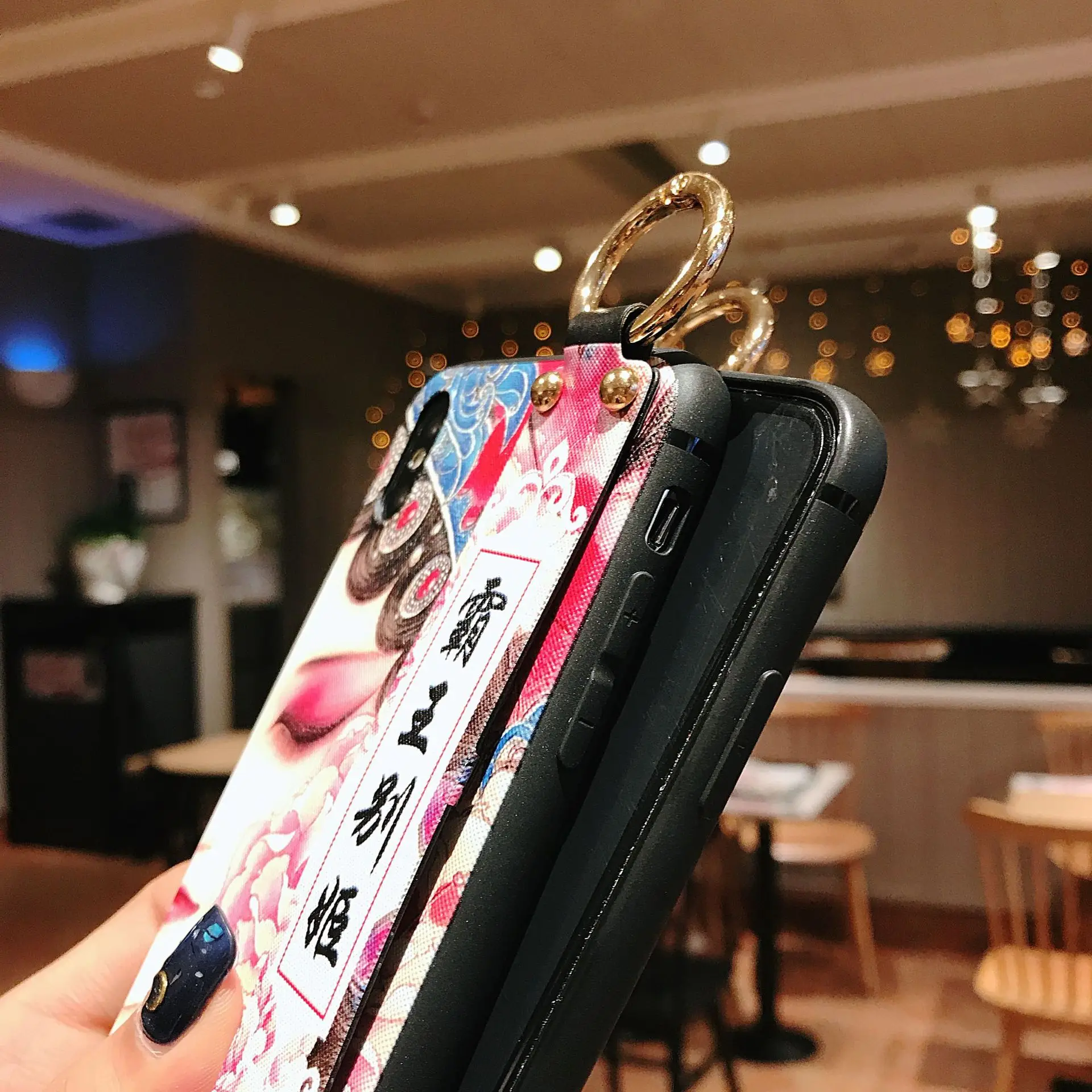 

Embossed Tassel Wrist Strap Phone Case for iPhone 12 11pro 11promax 7 8plus Chinese Style Ladies Soft Cover Shell for 6 7 8Plus
