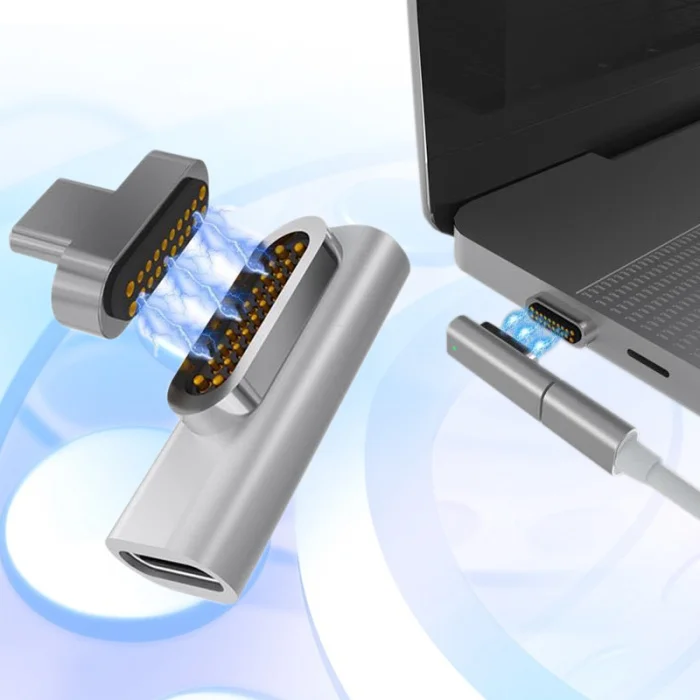 20 контактов магнитный USB C адаптер 4K 100W быстрая зарядка для Macbook Pro Pixelbook-Drop