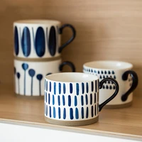 handpainted ceramic mugs underglaze teacup 500ml large breakfast milk tea cups kitchen drinkware creative gift