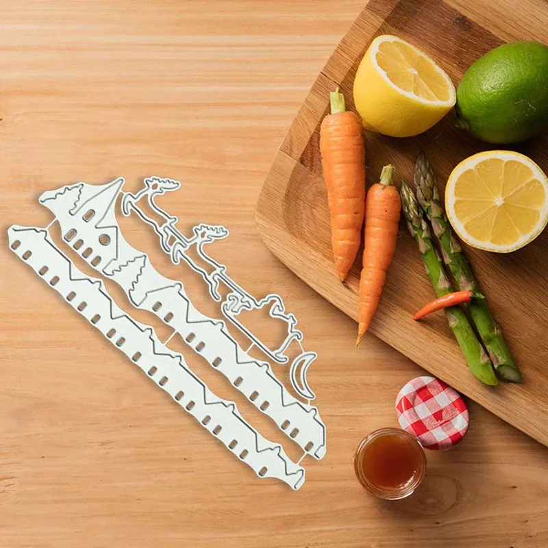 Рождественские сани металлический Трафаретный вырубной штамп Скрапбукинг