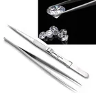 Пинцет для ювелирных изделий из нержавеющей стали, 1 шт., со скользящим замком, для самостоятельного изготовления ювелирных изделий с бриллиантами держатель для драгоценных камней, инструмент для изготовления ювелирных изделий