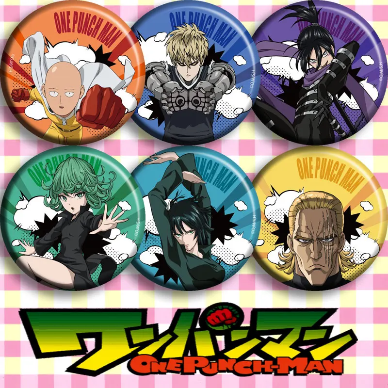 Японский аниме ONE PUNCH-MAN Сайтама Genos Tatsumaki Косплей Bedge мультфильм собирать значок