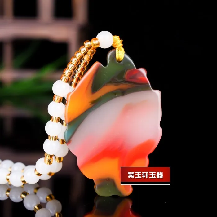 Натуральный Хотан нефрит цвет jadees лиса кулон для мужчин и женщин свадебные