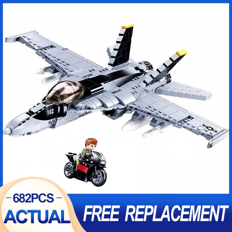 

Sluban 0928 F/A-18 plane Assembled Modular Building Blocks Bricks Set Children's Educational Toy Birthday Gift